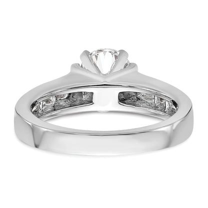 14K Weißgold Diamant-Verlobungsring mit Krappenfassung