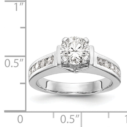 14K Weißgold Diamant-Verlobungsring mit Krappenfassung