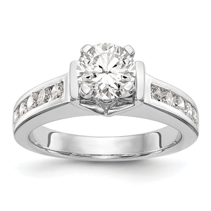 14K Weißgold Diamant-Verlobungsring mit Krappenfassung