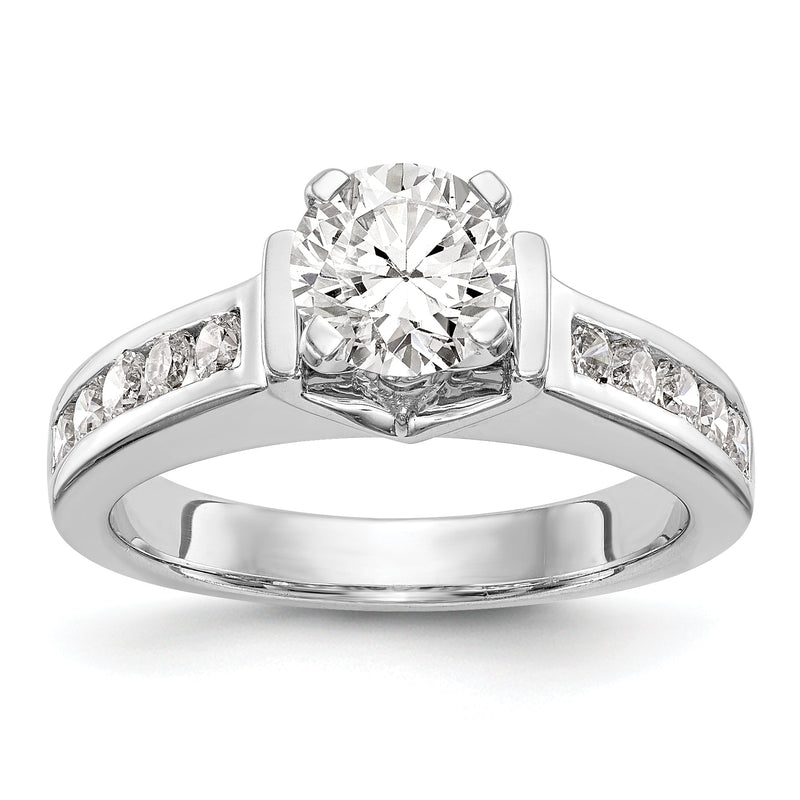 14K Weißgold Diamant-Verlobungsring mit Krappenfassung