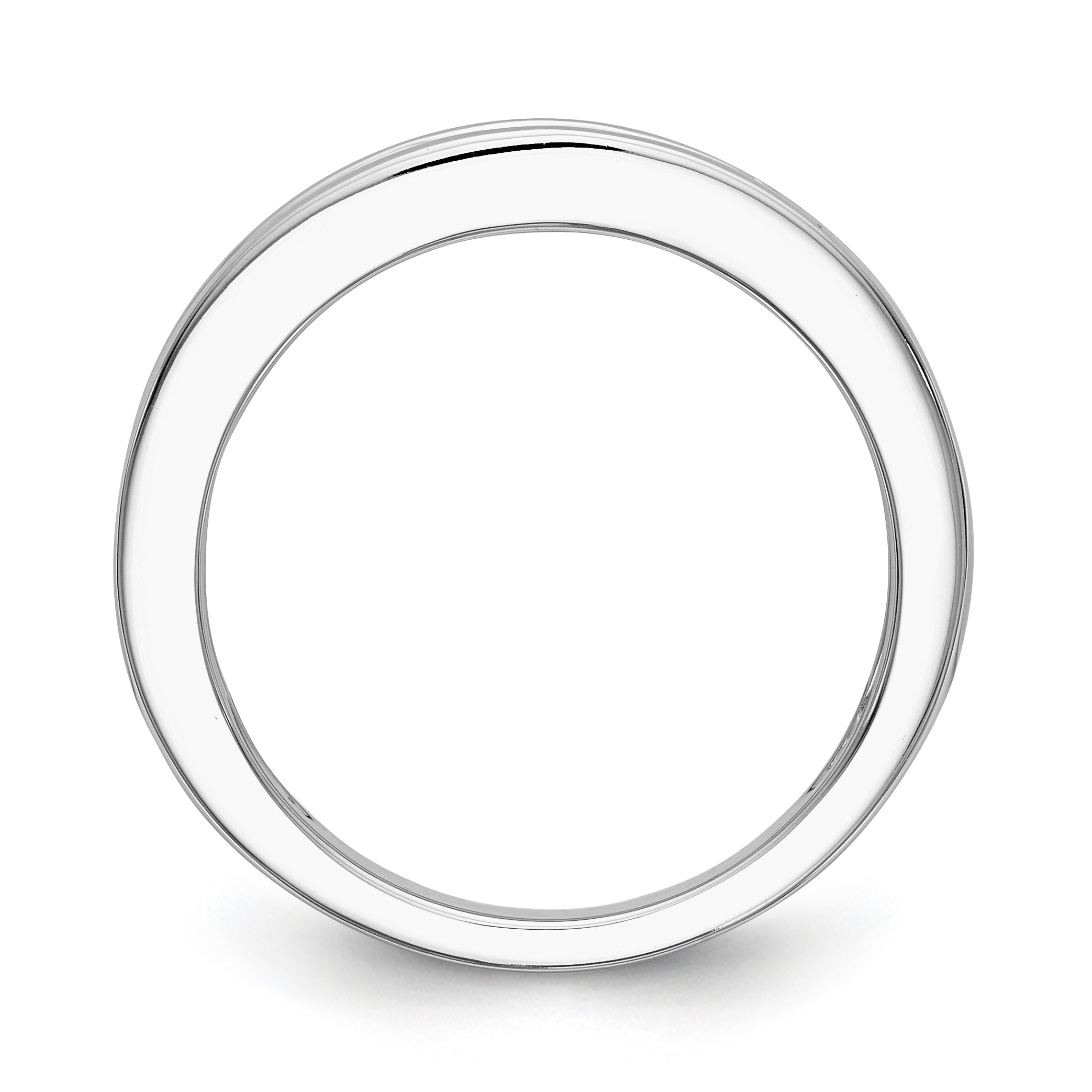 14K Weißgold Diamant-Trauring
