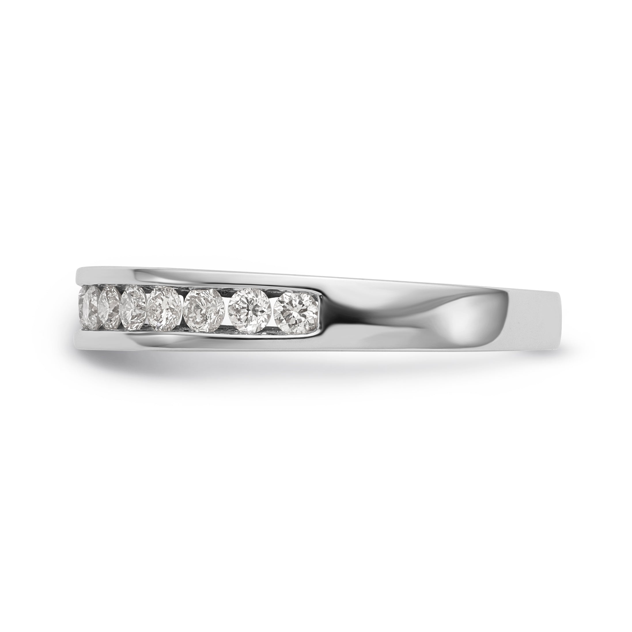 14K Weißgold Diamant-Trauring