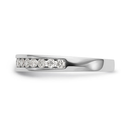 14K Weißgold Diamant-Trauring