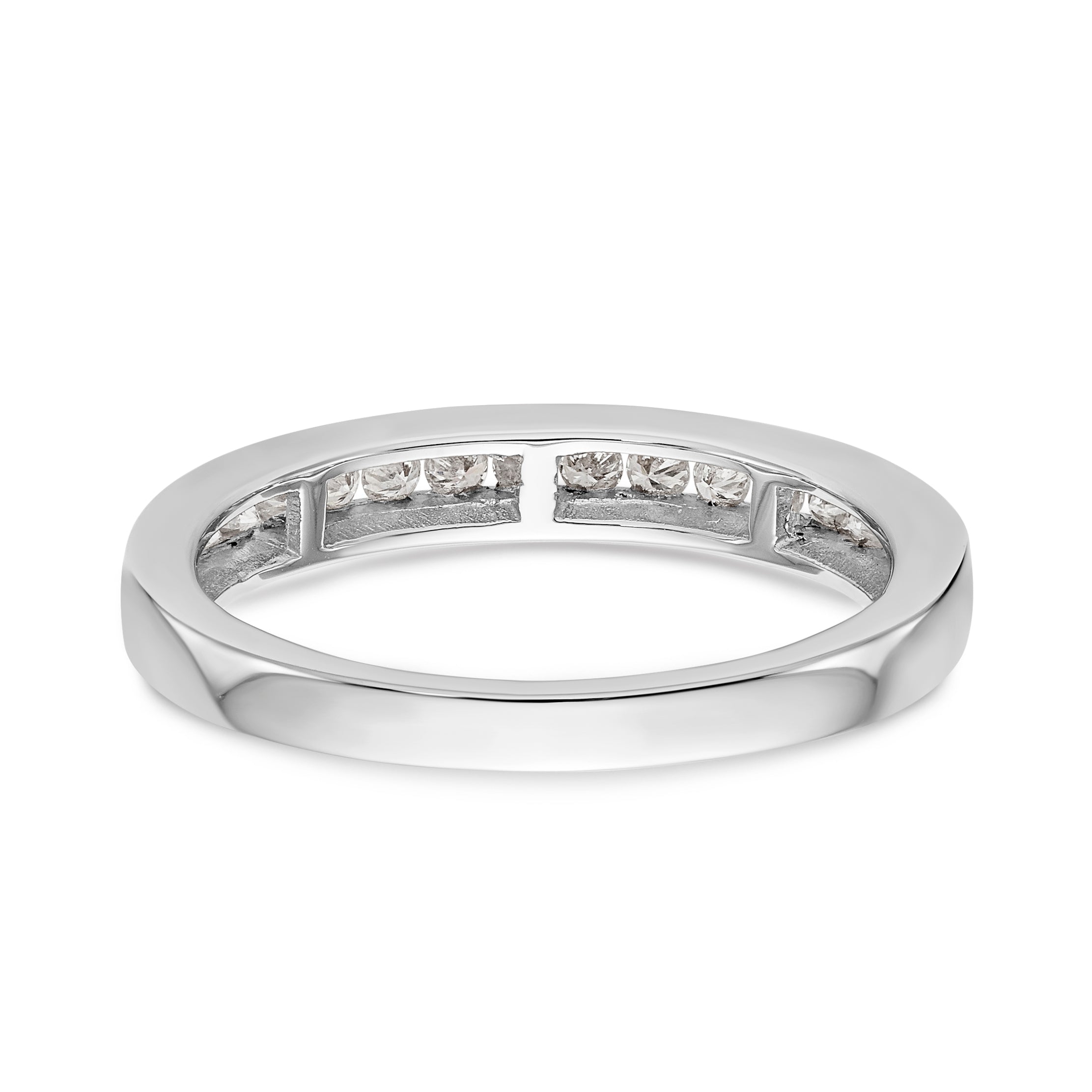 14K Weißgold Diamant-Trauring