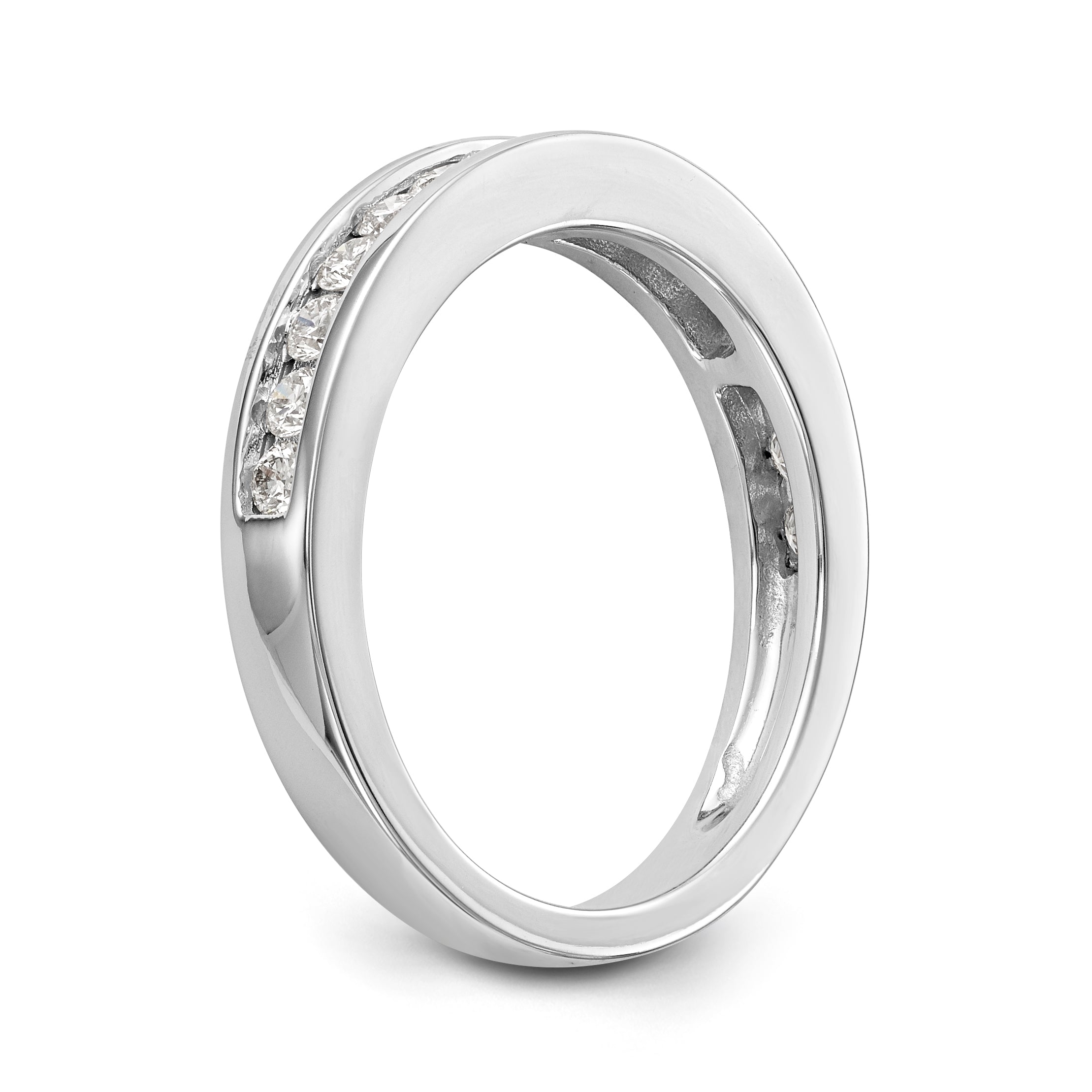 14K Weißgold Diamant-Trauring