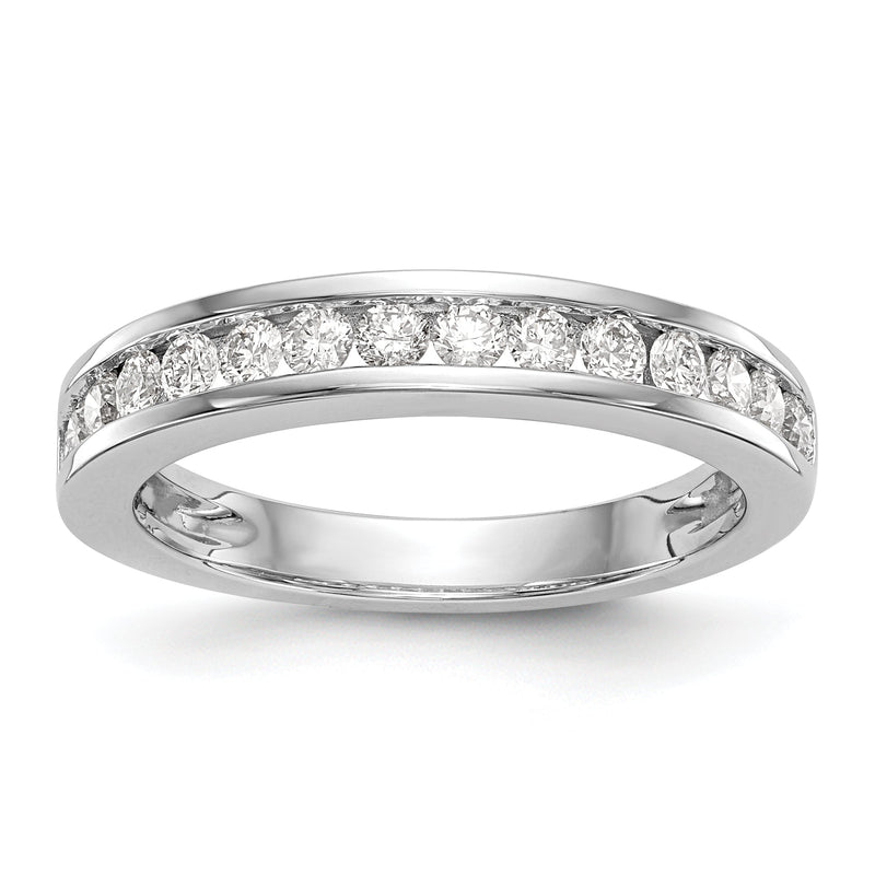 14K Weißgold Diamant-Trauring