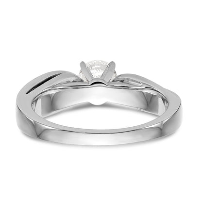 14K Weißgold Diamant-Verlobungsring mit Krappenfassung