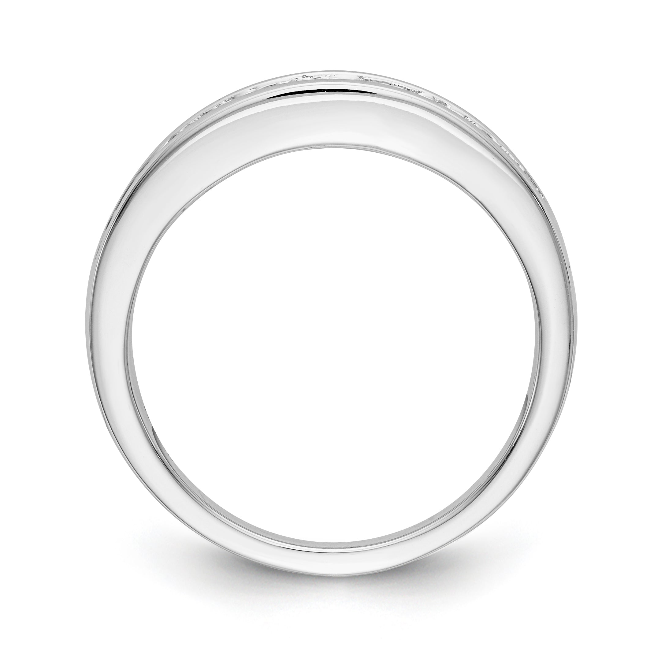 14K Weißgold Diamant-Trauring