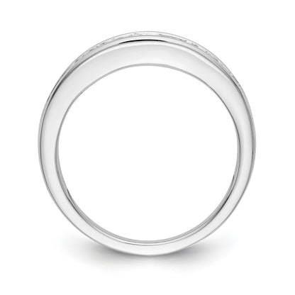 14K Weißgold Diamant-Trauring