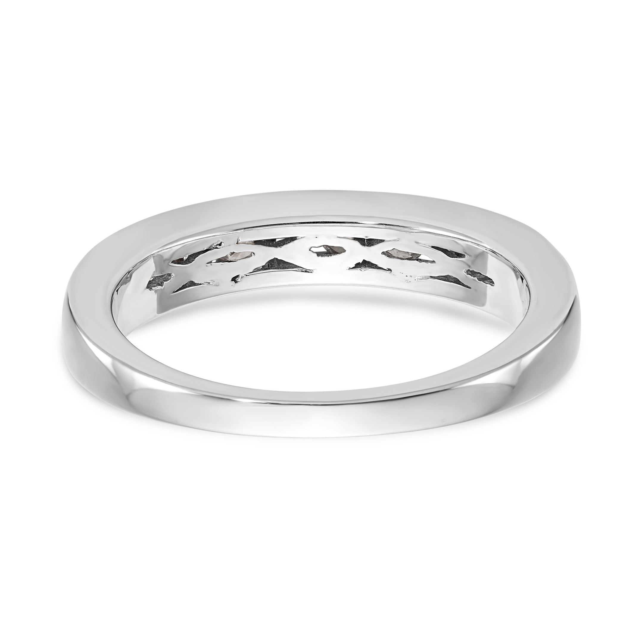 14K Weißgold Diamant-Trauring