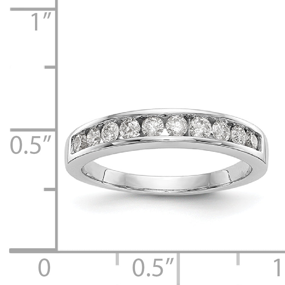 14K Weißgold Diamant-Trauring