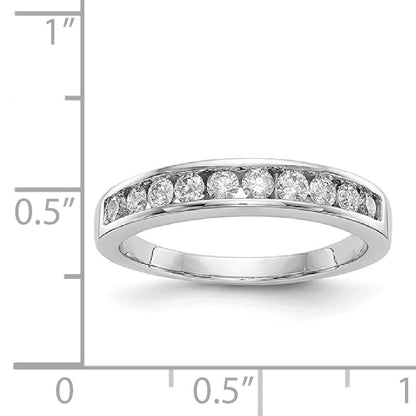 14K Weißgold Diamant-Trauring