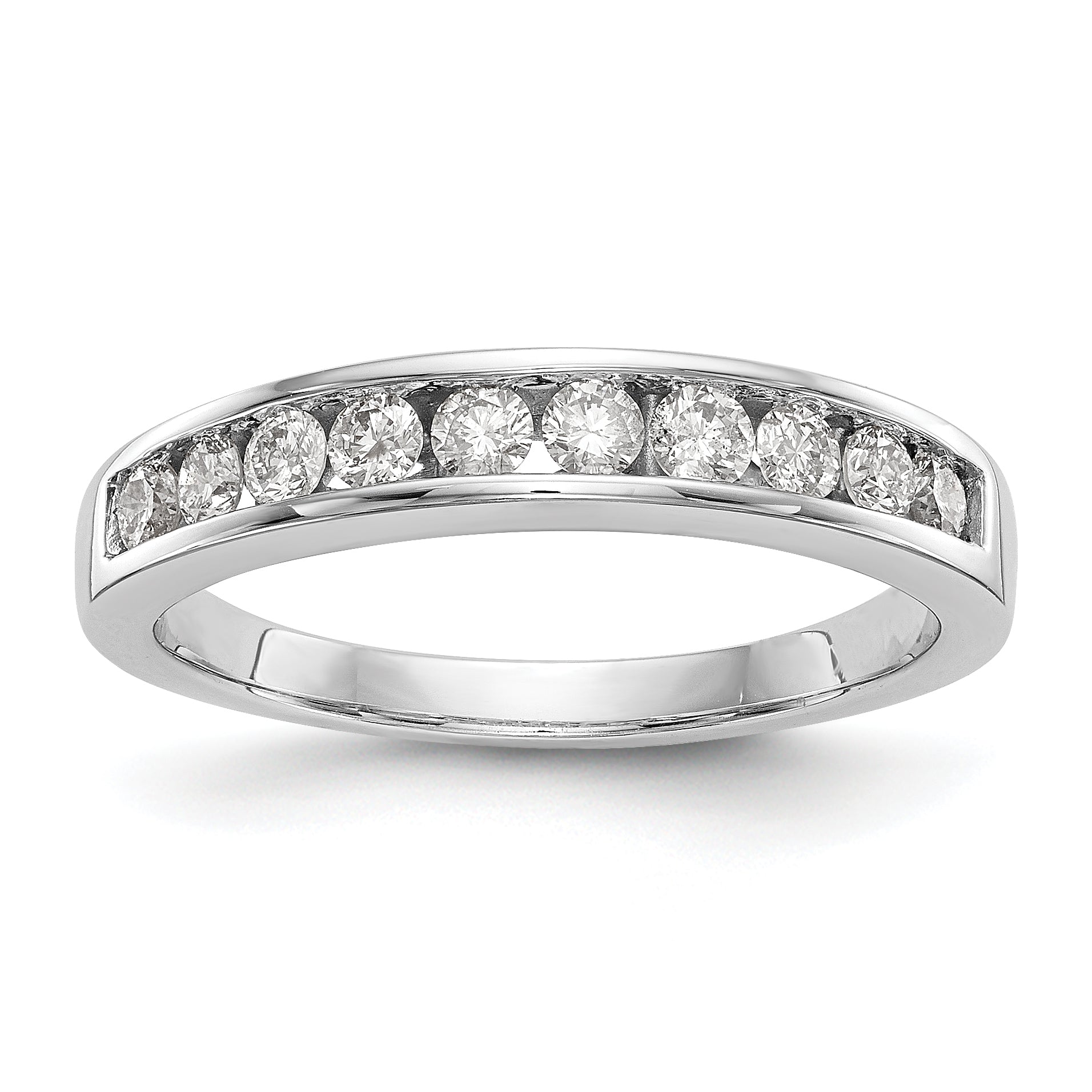 14K Weißgold Diamant-Trauring
