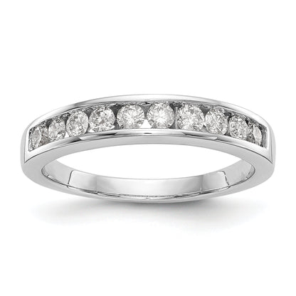 14K Weißgold Diamant-Trauring