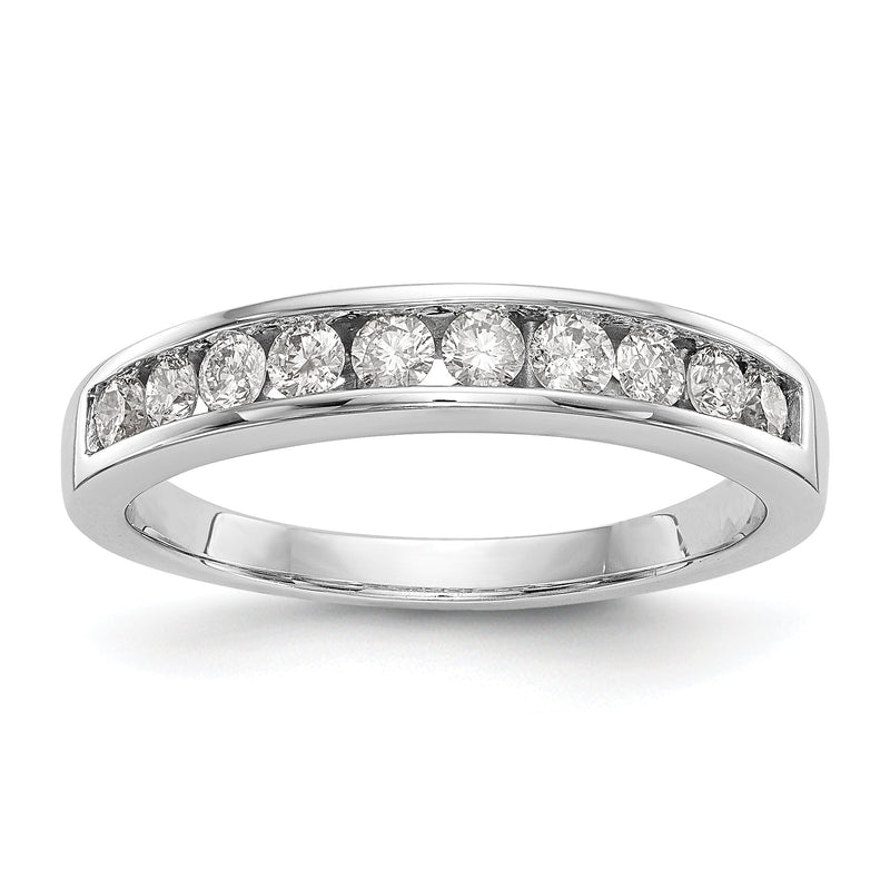 14K Weißgold Diamant-Trauring