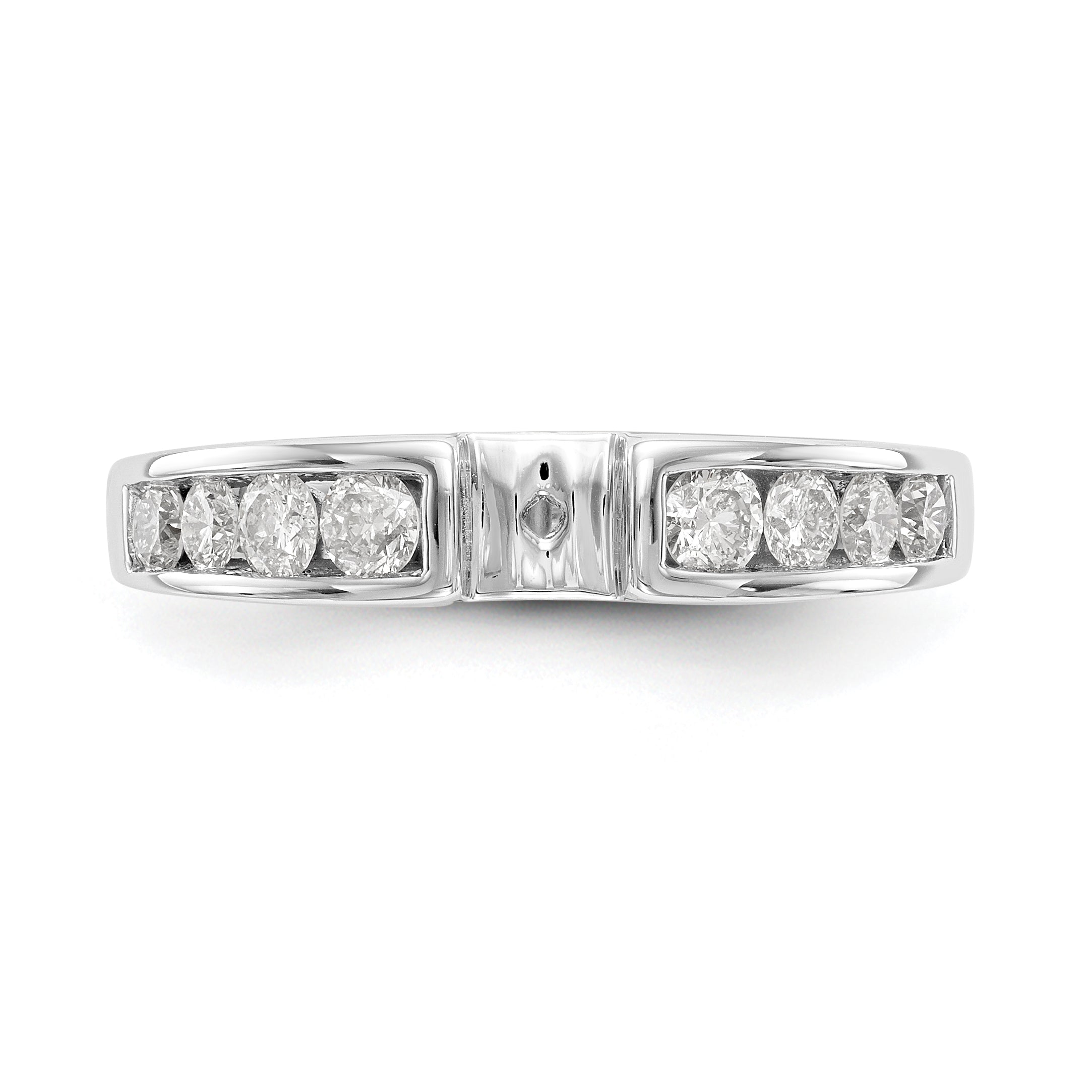 14K Weißgold Diamant-Verlobungsring mit Krappenfassung