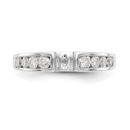 14K Weißgold Diamant-Verlobungsring mit Krappenfassung