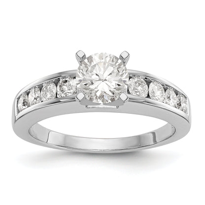 14K Weißgold Diamant-Verlobungsring mit Krappenfassung