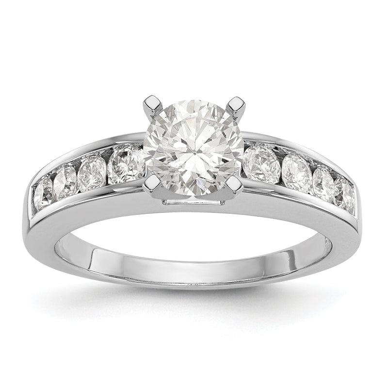 14K Weißgold Diamant-Verlobungsring mit Krappenfassung