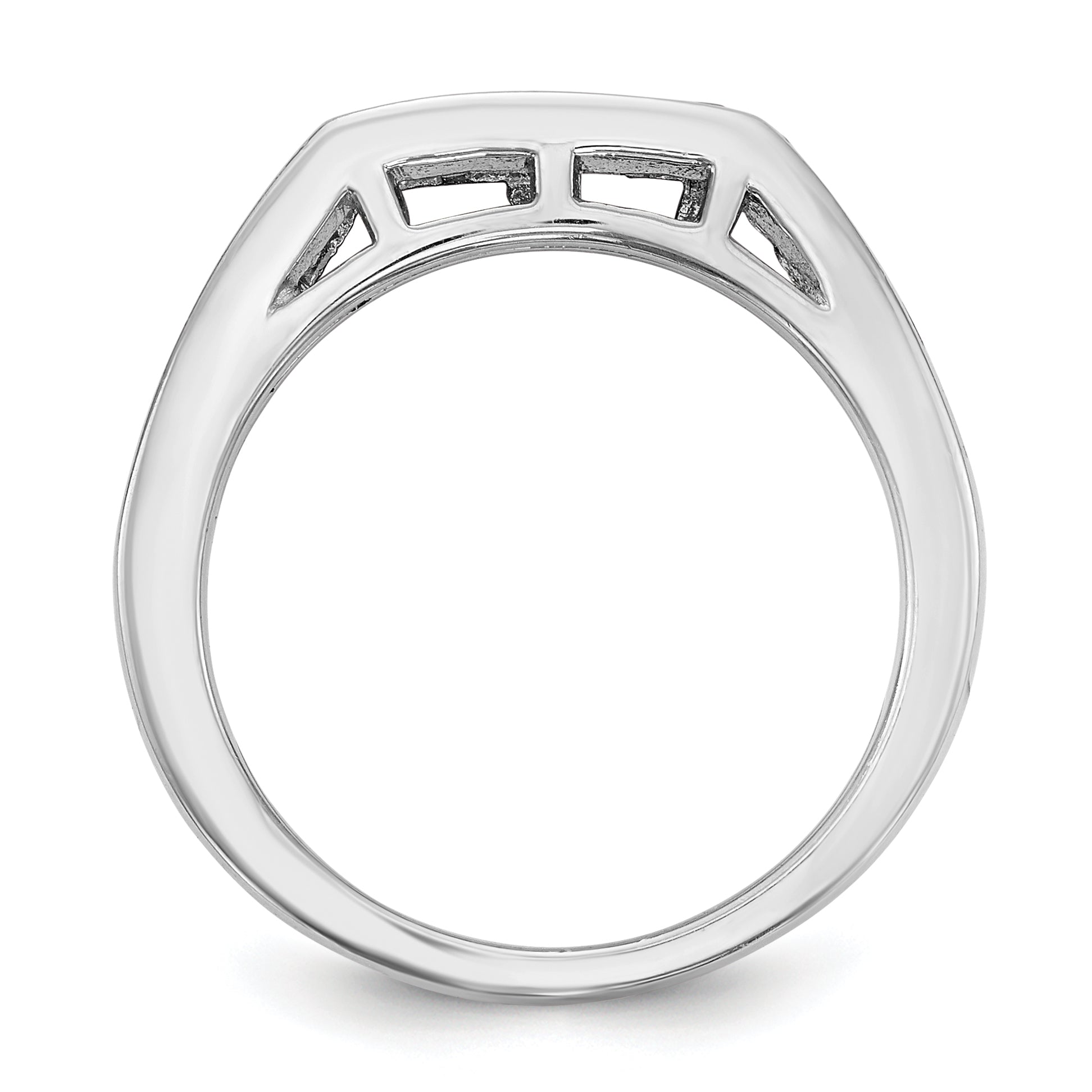 14K Weißgold Diamant-Trauring