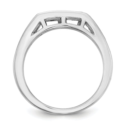 14K Weißgold Diamant-Trauring