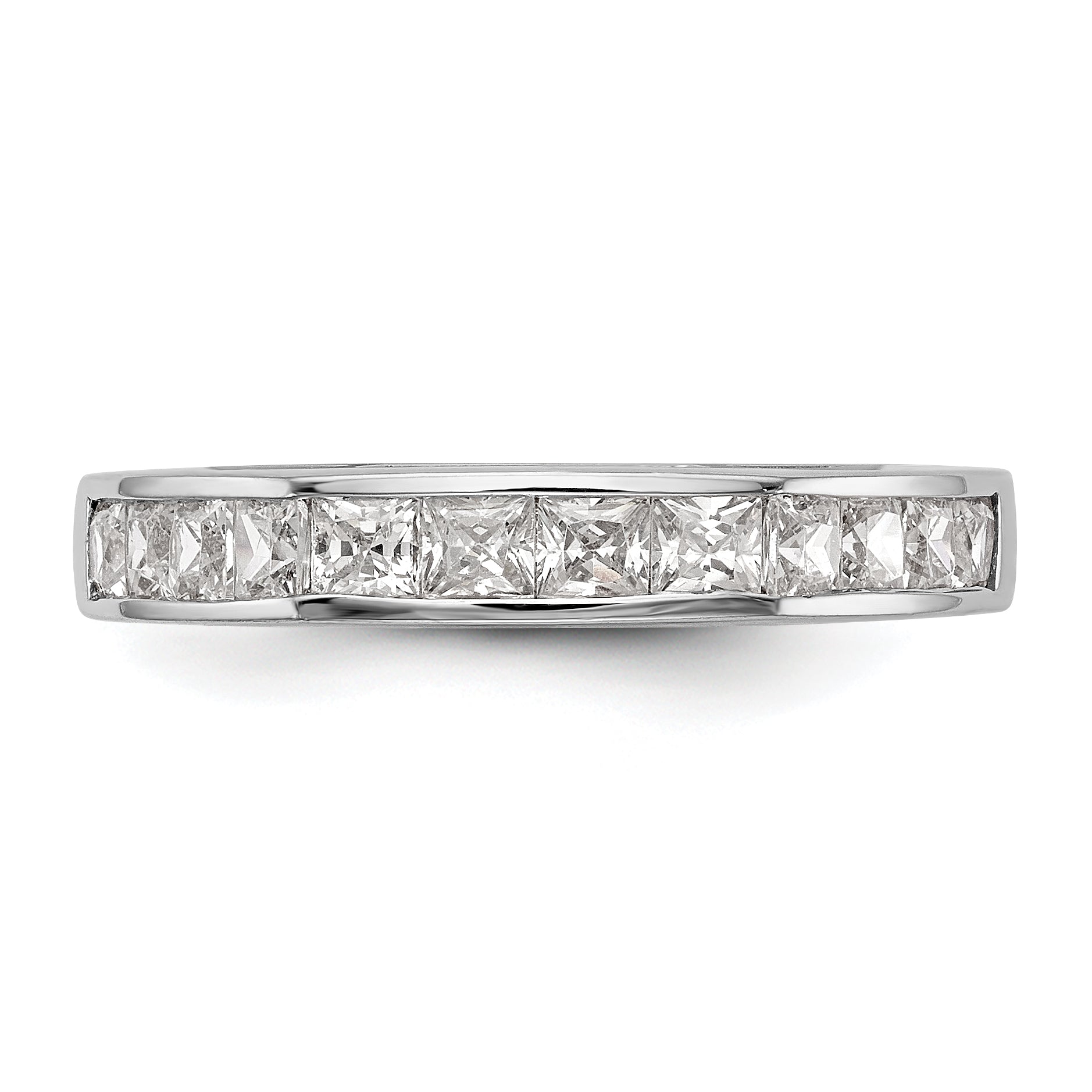 14K Weißgold Diamant-Trauring