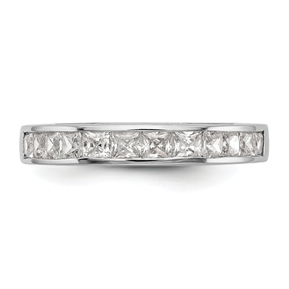 14K Weißgold Diamant-Trauring