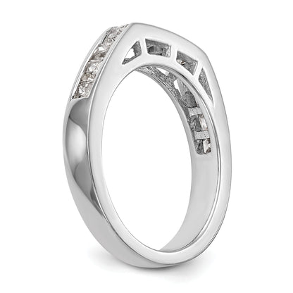 14K Weißgold Diamant-Trauring