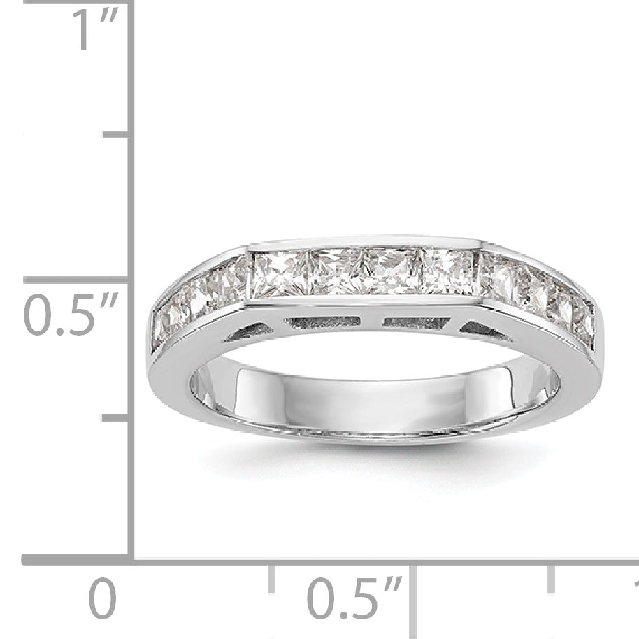 14K Weißgold Diamant-Trauring