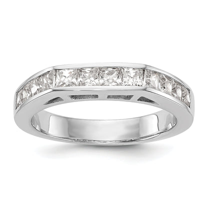 14K Weißgold Diamant-Trauring