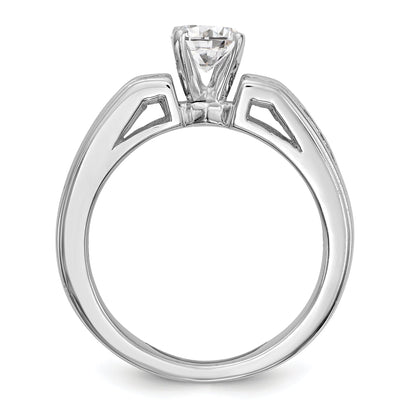 14K Weißgold Diamant-Verlobungsring mit Krappenfassung