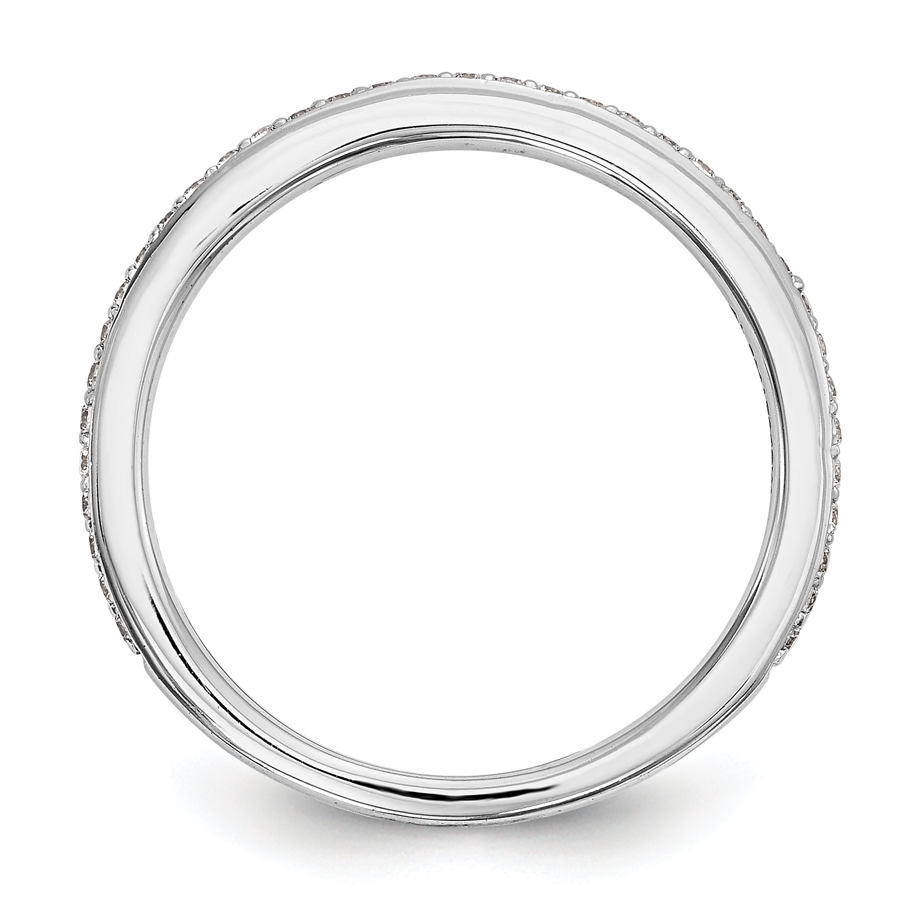 14K Weißgold Diamant-Ehering