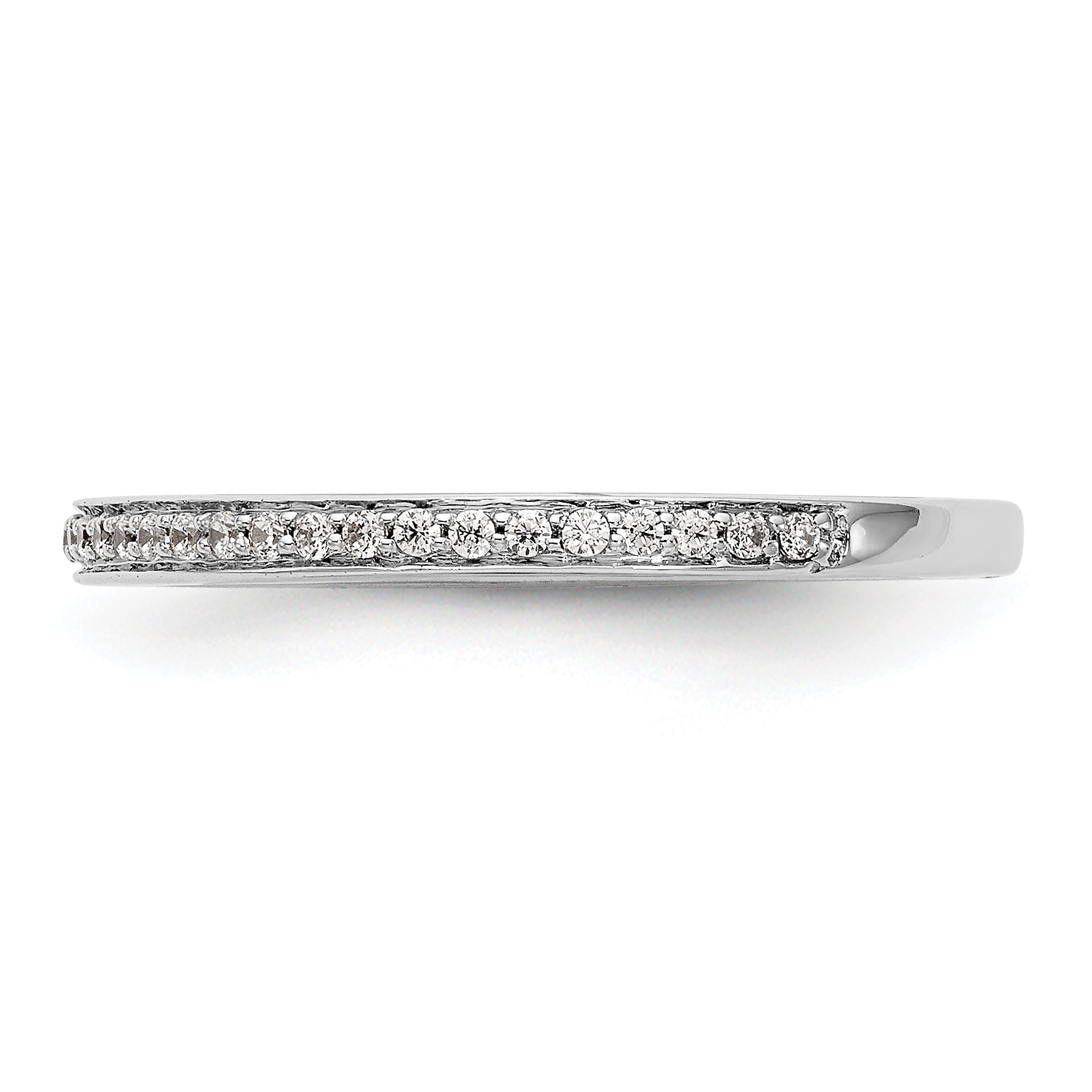 14K Weißgold Diamant-Ehering