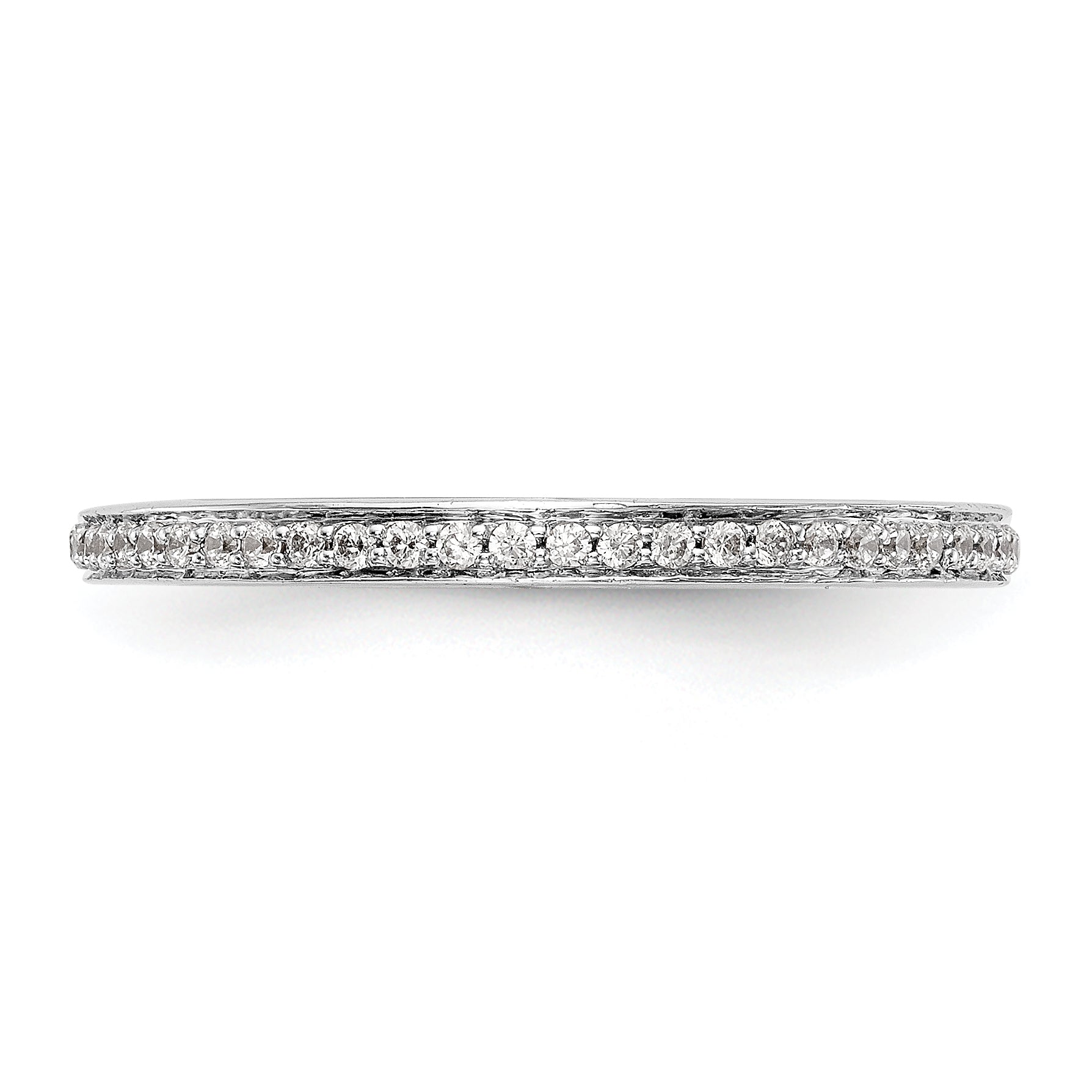 14K Weißgold Diamant-Ehering