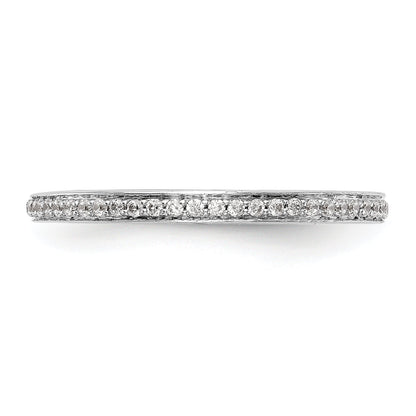 14K Weißgold Diamant-Ehering