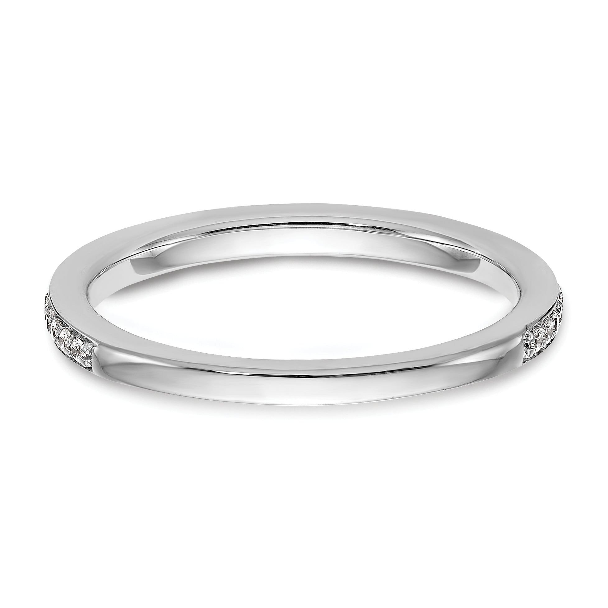 14K Weißgold Diamant-Ehering