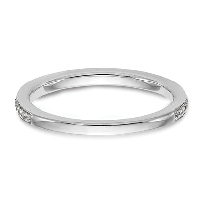 14K Weißgold Diamant-Ehering