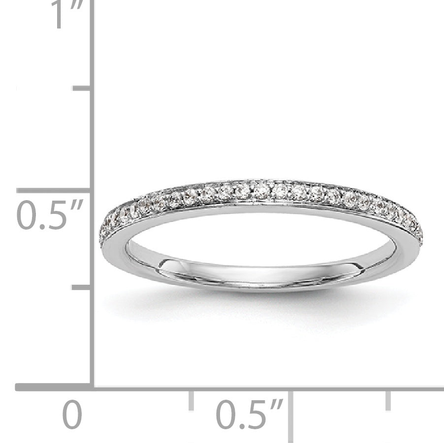14K Weißgold Diamant-Ehering
