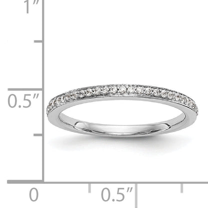 14K Weißgold Diamant-Ehering