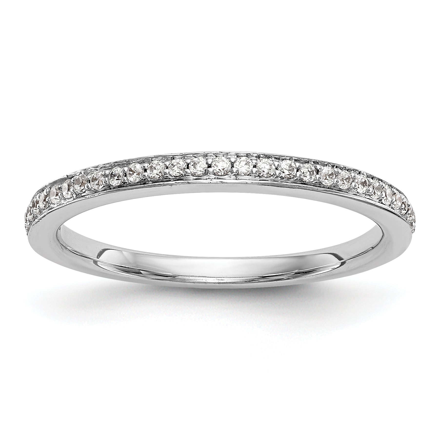 14K Weißgold Diamant-Ehering