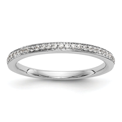 14K Weißgold Diamant-Ehering
