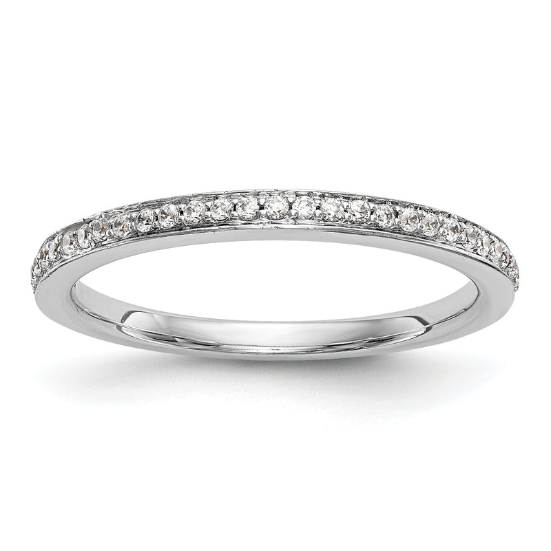 14K Weißgold Diamant-Ehering