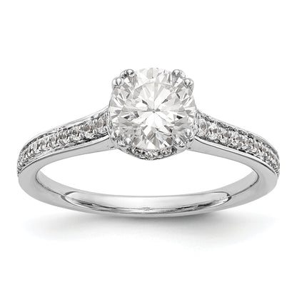 585 Weißgold Verlobungsring mit simuliertem Diamanten
