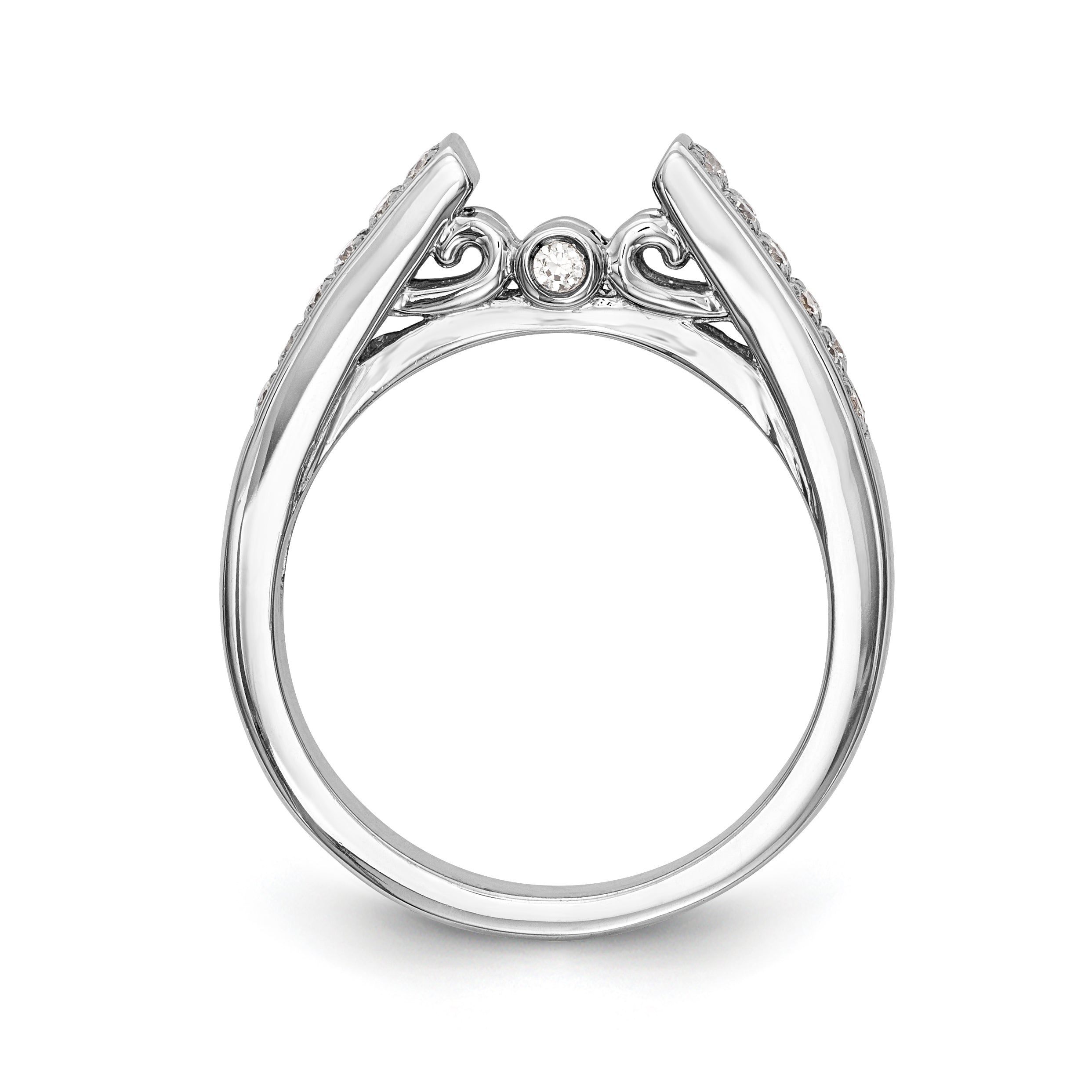 14K Weißgold Diamant-Verlobungsring mit Krappenfassung