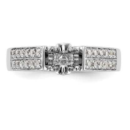 14K Weißgold Diamant-Verlobungsring mit Krappenfassung