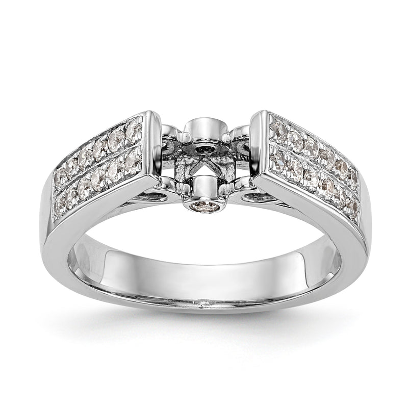 14K Weißgold Diamant-Verlobungsring mit Krappenfassung
