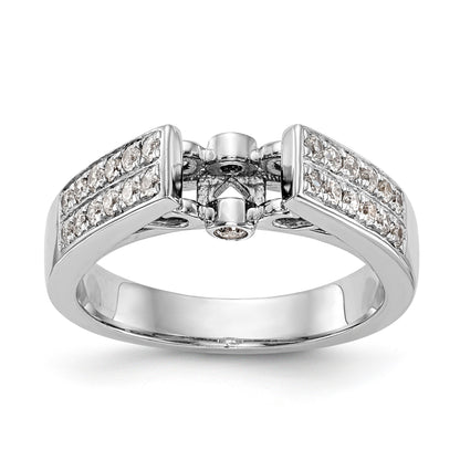 14K Weißgold Diamant-Verlobungsring mit Krappenfassung