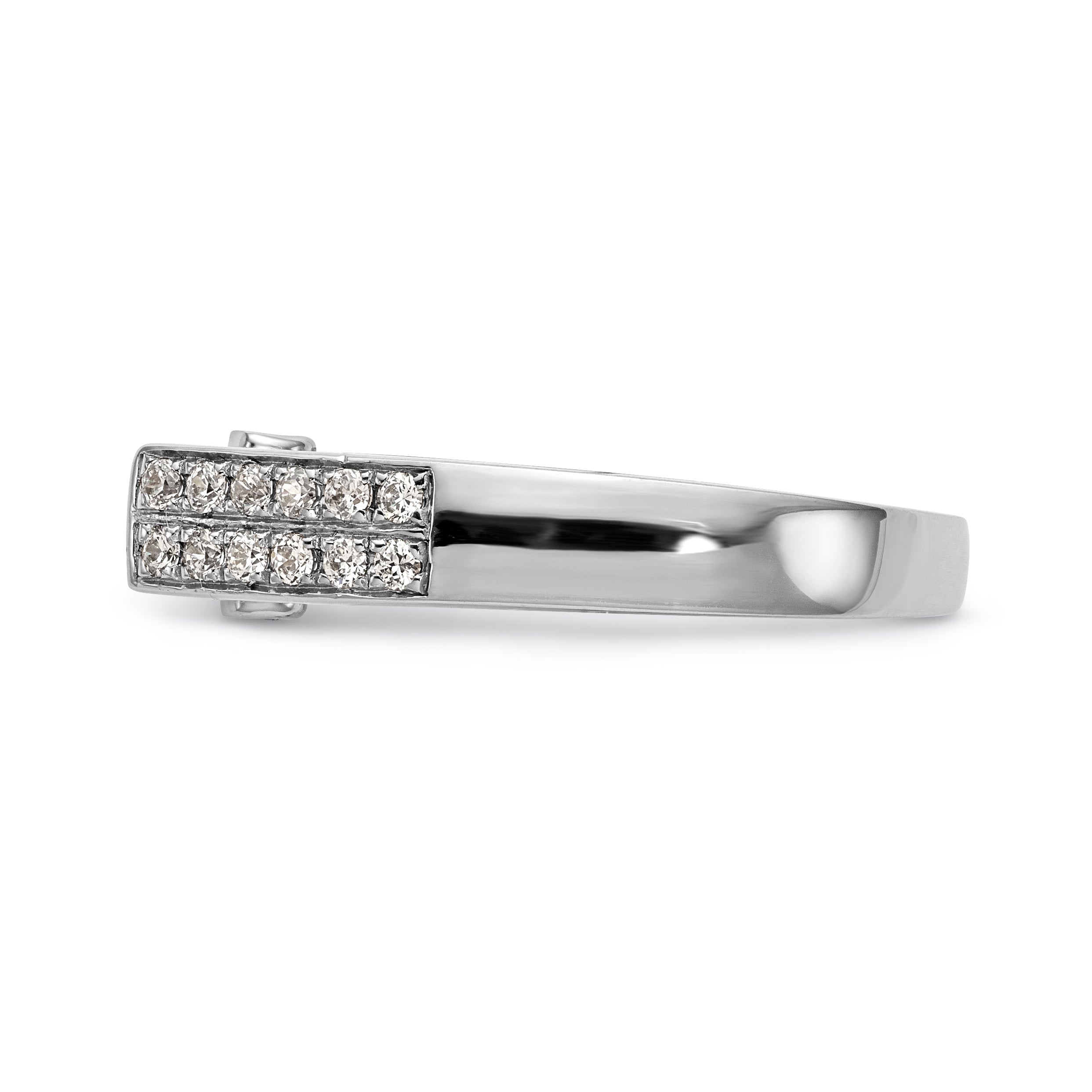 14K Weißgold Diamant-Verlobungsring mit Krappenfassung