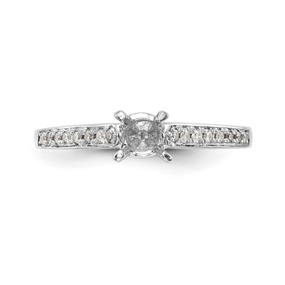 14K Weißgold Verlobungsring mit simulierten Diamanten