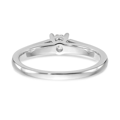 14K Weißgold Verlobungsring mit simulierten Diamanten